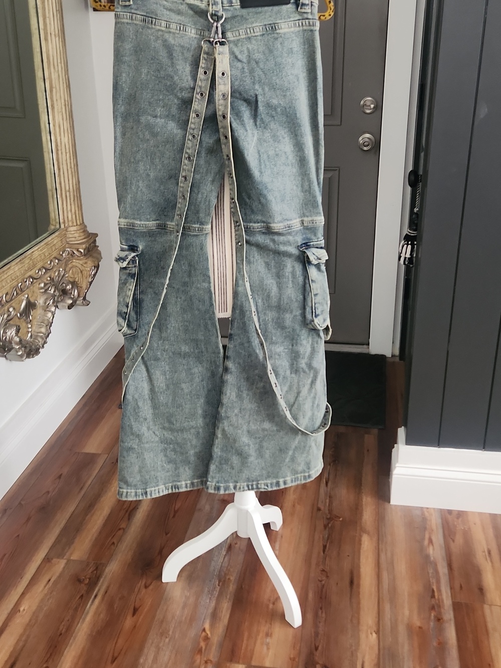 Generation Kiss Brand Sold By Dolls Kill Aurora Cargo Jeans - Picture 5 of 10